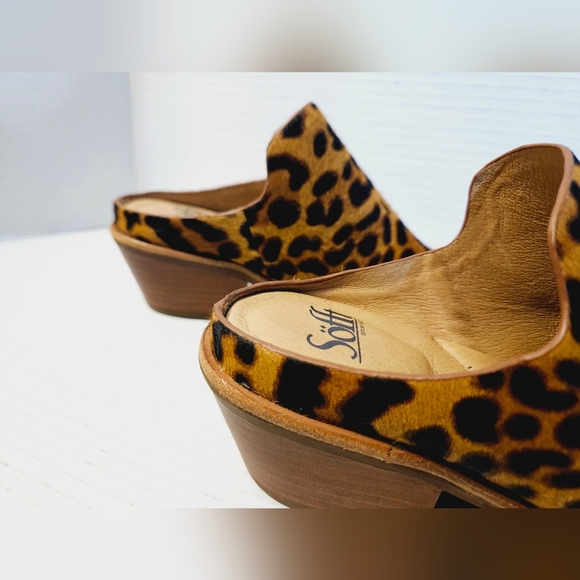 Sofft Ameera Cow hair & leather Animal Print Heeled Mule - Picture 12 of 14
